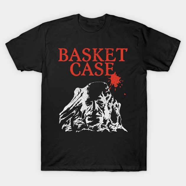 Basket Case Retro 80s Cult Classic Horror Design T-Shirt by darklordpug